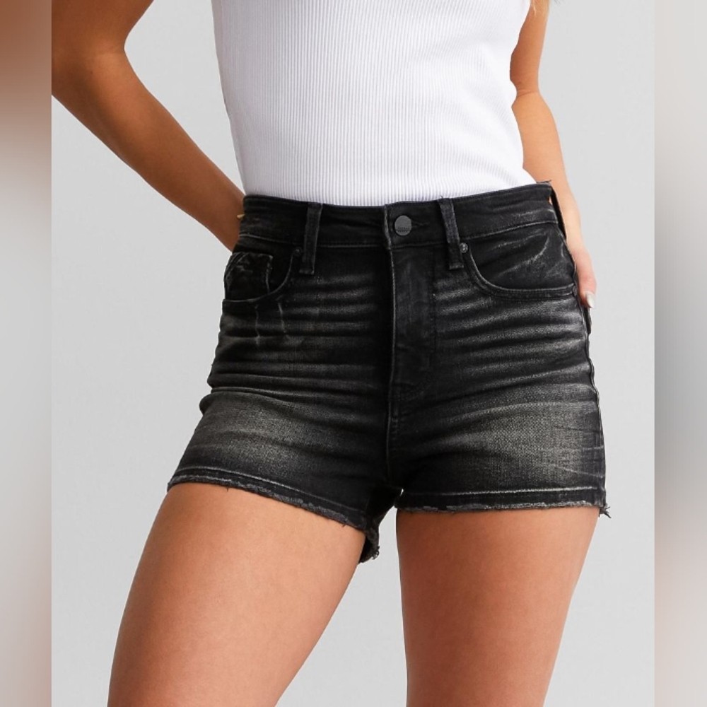 Buckle Women's Black Washed Jean Shorts